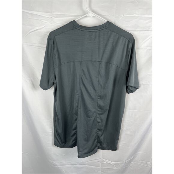 Under Armour Run Shirt Men's Large Gray Short Sleeve Performance Training Fitted - Picture 4 of 4